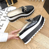 Women Flip Flops Comfortable Rubber Platform Shoes Women Casual Round Toe Flat Loafers Flats Autumn Women Shoes