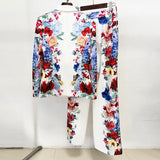 New Star Fashion Fresh Digital Printed Suit Jacket Set Two