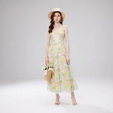 French Small Color Three-Dimensional Flowers In The Summer Of 2025 Hollow Embroidery Sling Skirt Watery Lace