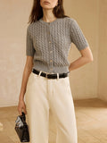 Buckle Temperament Commuter Knitted Knitted Shirt For Women's Autumn And Winter Knitted