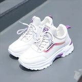Women's Lequint Small White Shoes Women 2025 Spring And Autumn Breathable New Korean Version Of High-Heeled Tourism Shoes Flat Running