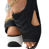Summer New Rocking Women's Sandals Pine Cake Thick Soles With Sandals Beach Shoes 43