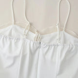 Women's Clothing 2025 Summer New Folding Lotus Side Spliced Open Slinging