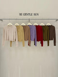 Xixi 2025 Autumn White Standard Solid Color Wool Knitted Sling Vest Sweater Coat Two-Piece Suit Female