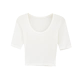 Thin Half-Sleeved T-Shirt Women's Summer 2024 New Fashion Style Design Minority Lazy And Relaxed
