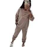 Women's Clothing Two Sets Of English Printing Fashion Two Sets Of Women's Sports