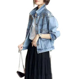 Coat Girl In Short Early Autumn Blouse Squint Large-Size Loose Korean Version Of The Autumn Dress 2025 New