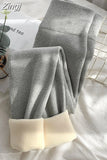Winter Leggings for Women with Fleece High Waist Thick Pants Velvet Thermal Grey Women's Warm Leggings New High