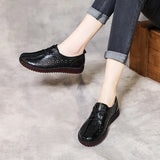 The Size Of The Leather Soft-Soled Hole Shoes Women's Sandals 4142 Breathable Women's Shoes Hand-Empty Mother Shoes Low