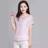 Shooting 2025 Summer Dress New Bottoming Tops To Put On White Round-Neck Short-Sleeved Lace Chiffon