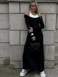 Sales 2025 New Long-Sleeved Splicing Fake Two Vest Sexy Modale Temperament