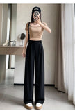 Suit Pants Hanging Woman Summer Small High-Grade Ice Silk Impenetrable Narrow Version Of Casual Straight