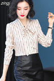Silk Blouses Women Satin Print Blouse Women Long Sleeve Shirts Woman V-neck Silk Blouses Ladies Floral Blouse for