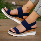 2025 New Sandals Large-Size Hemp Rope Tight Slopes And Casual Sandals Women's