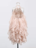High-End Dress Women 2025 Autumn And Winter New Out-To-Shoulder Splicing Lotle Side Design Short Dress Women's Clothing