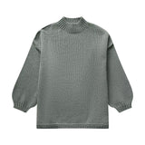 Women's Clothing 2025 Spring And Autumn New Temperament Round Neck Simple Thin Knitted Shirt