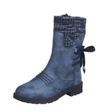 Autumn And Winter New Leisure Hairline Outlet Short Boots Women Flat Bottom Snow Boots Set Martin Women