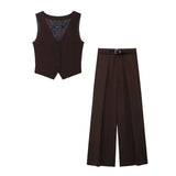 Fork Vest 2010702 Belt 100 Fold Comfortable Leisure Trousers 4661505