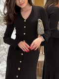 And Winter New French Elegant Jacket Dress Slim Skinny Knitting
