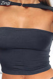 Women Long Sleeve Cutout Tees Crop Tops Casual Fashion Solid Color Backless Slim Fit Short T-shirts Female Base