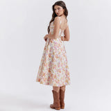 Floral Corset Midi