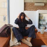 Women's Clothing INS Explosive Fashion Collar Line Decoration Double Pocket Loose And Easy To Catch The