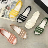 Women Summer Flat Sandals 2023 Open-Toed Slides Slippers Candy Color Casual Beach Outdoot Female Ladies Jelly