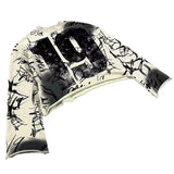 19 Street Threo Cotton-Haired Hob-Throgo-Style Loose Y2k Round Collar Long-Sleeved Shabby