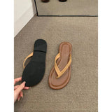 Bottom Summer Out Of The Foot Flip-Flops Women's Shoes Wearing 2025 New Summer Beach Cool