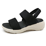 Version Of Casual Sandals Women's 2025 Summer New Round Head Loose Cake Broadband Sandals Magic Sticky Trendy Beach
