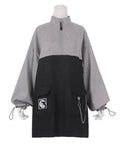 Zingj Women Gothic Punk Lolita Dress Casual High Waist Long Sleeve Girl Fake Two Piece Contrast Patchwork Dresses+Belt Outfit 1215-1-Outfit