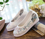 Zingj Shoes Round Head Spring And Autumn Ancient Style Students Embroidered Cloth Shoes Ancient Costume Stage Play Dance Shoes Women's Shoes Single