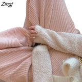 Sweater Pants Women Autumn Fashion Solid Elastic High Waist Loose Wide Leg Trouser Female Thick Warm Knitted Carrot