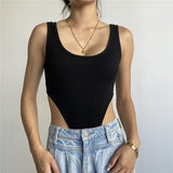 Zingj Summer New Women's Fashion Sexy Back Slim Versatile Temperament Pure Color