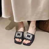 Version Of A Word Cool Slippers Women's 2025 Summer New Wear Fashion Flat Fairy Wind Summer Beach Cool