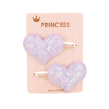 Glitter Cartoon Cartoon Love Heart Crown Hair Clips For Girls Handmade Hairpins Boutique Barrette Kids Hair