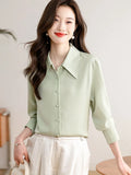 New Spring Day Overture White Long-Sleeved Set Of Sleeves Of The Maid's Spring Temperament OL