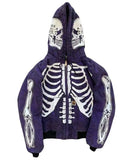 Zingj Women Skeleton Print Hoodies Long Sleeve O Neck Loose Pullovers Female Tops Retro Zip Hoodie Sweatshirt harajuk 211-0-Outfit