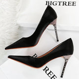 Shoes Serpentine Woman Pumps Metal Stiletto High Heels 2022 New Designer Women Heels Sexy Party Shoes Lady Plus Size