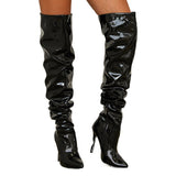 And Summer Big Show Patent Leather With Thin Sharp Head And Female High Heels
