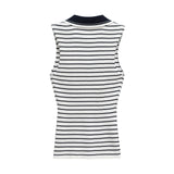 Women's 2025 Summer New Fashion Sleeveless POLO Collar Sports Polo Shirt