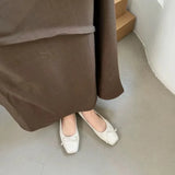 Head Shallow Single Shoes Women 2025 Spring And Autumn New French Evening Style Temperament Gentle Fairy Flat Bottom Retro Grandmother