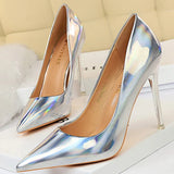 Leather Woman Pumps BIGTREE Shoes New High Heels Shoes Sexy Women Heels Pointed Toe Women Basic Pump Heels Plus Size