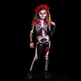 Spot Halloween Women's Clothing Personality Cosplay Parent-Child Rose Skeleton Print