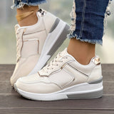 Spring And Autumn New Color Tie With Thick-Soled Women's Singles Shoes Large-Size Water Drill Sports Casual