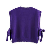 Two-Color Tethered Toothless Vest 2025 Spring And Autumn New