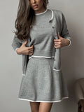 Spring/Autumn Festival New Women's Clothing Small Aroma Style Knitted Shirt Three-Piece
