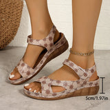 Asia Color Magic Stick Thick-Soled Sandals Women Large Size Slope And Exposed Toe Beach Cool Slippers
