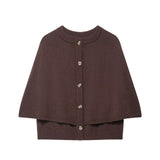 Women's Explosive Knitted Coat Cape Short Sleeve Single Buckle Women's Sweater