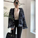Knitted Tu-Song Brooch Mixed Small Scented Sweater Knitted Jacket For Autumn/Winter